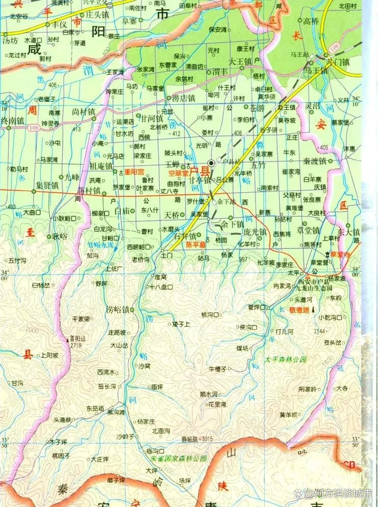 全世界最大非城市建成區(qū)的棋盤(pán)狀路網(wǎng)&mdash;西安市鄠邑區(qū)九縱八橫路網(wǎng)